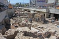 Archaeologists dig old ruins of Ancient Serdika in center of Sofia, Bulgaria Ã¢â¬â aug 29, 2012. Top view of Ancient Old Serdica. Royalty Free Stock Photo